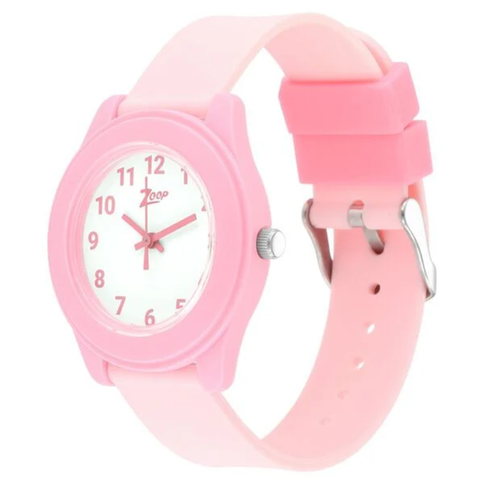 Zoop White Dial Pink Strap Boys Girls Kids Analog Watch 26019PP12