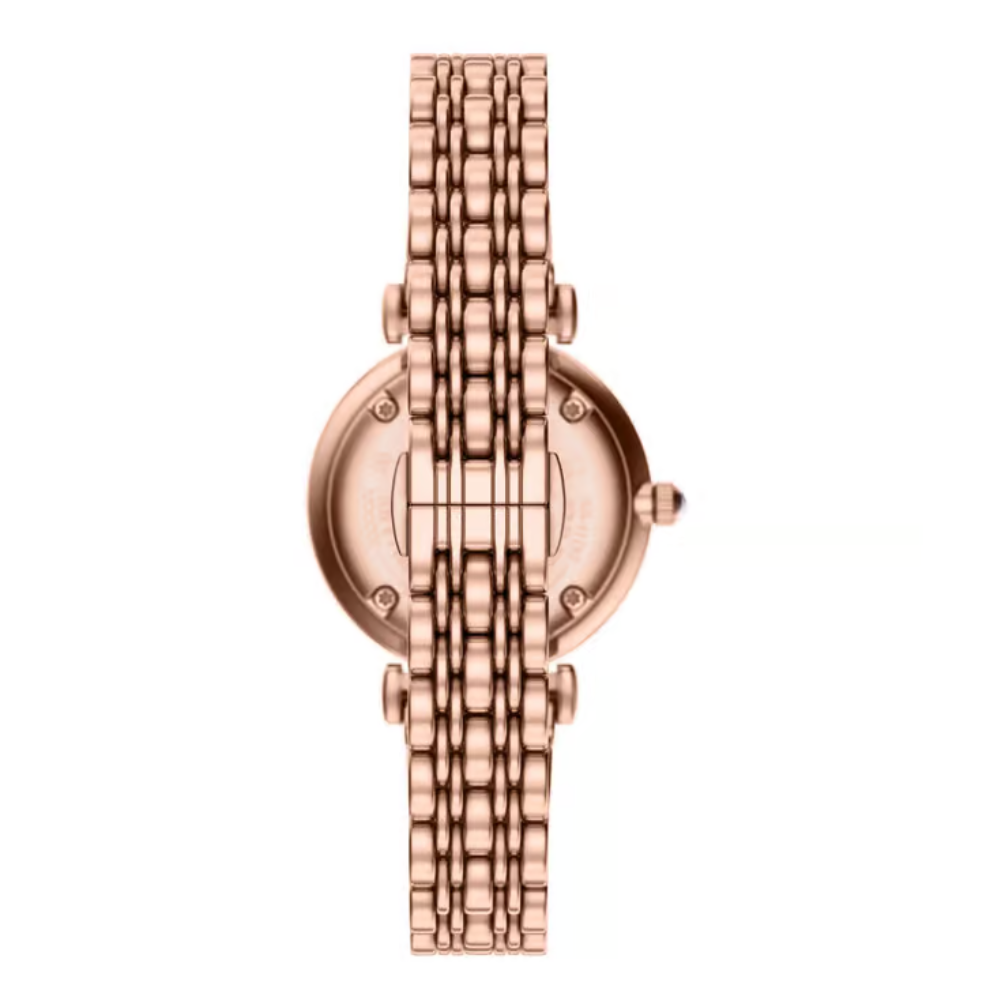 Emporio Armani Women's Quartz Pink Dial Analog Stainless Steel Watch AR11767