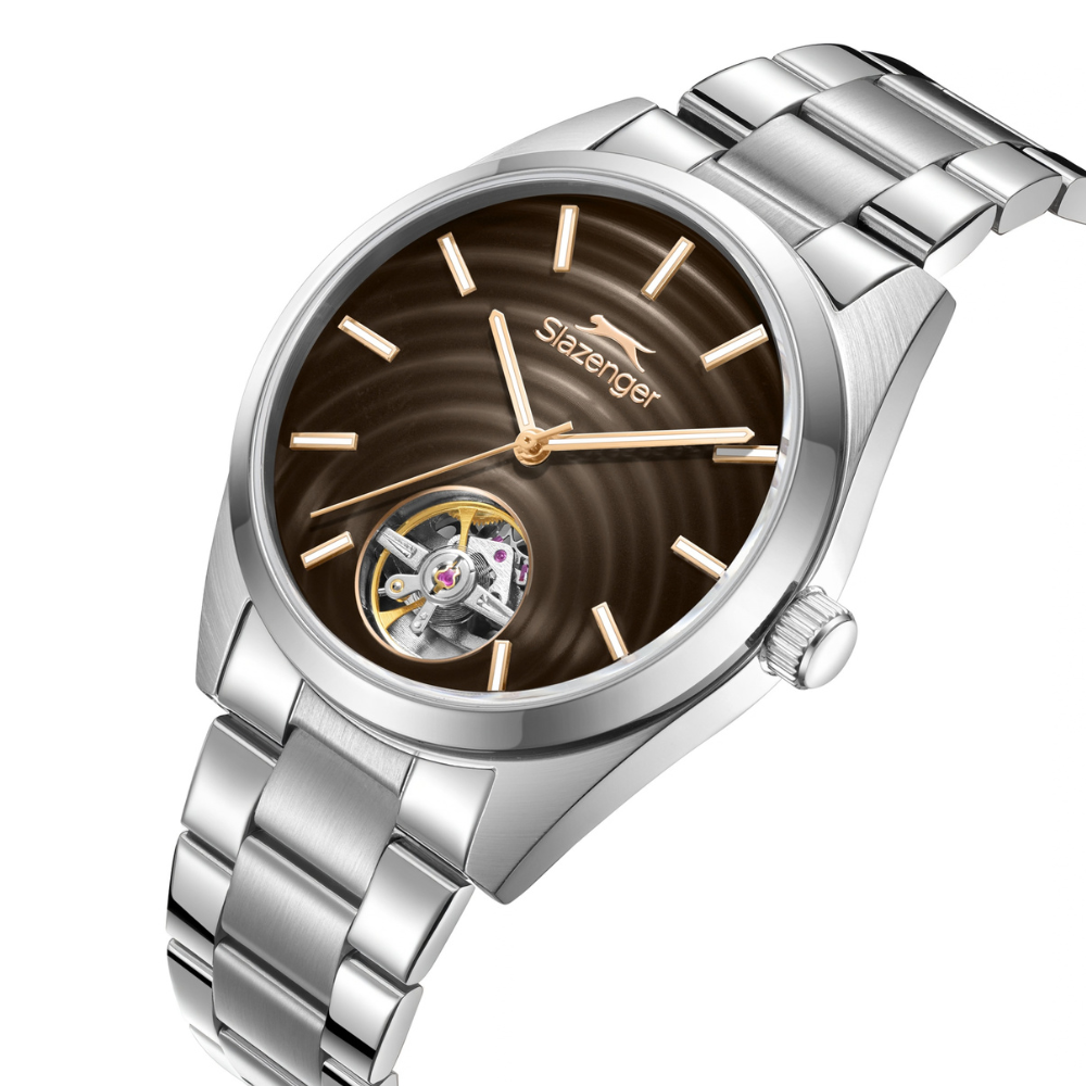 Slazenger Automatic Dark Brown Dial Men's Bracelet Watch SL.09.2625.1.360