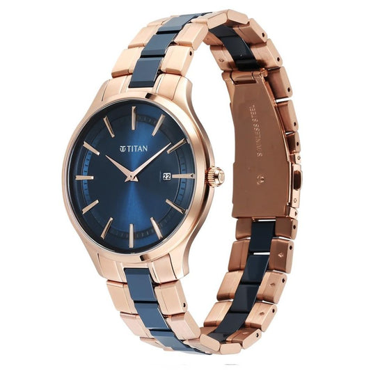Titan Slim Ceramic Fusion Blue Men's Watch 90142KD03
