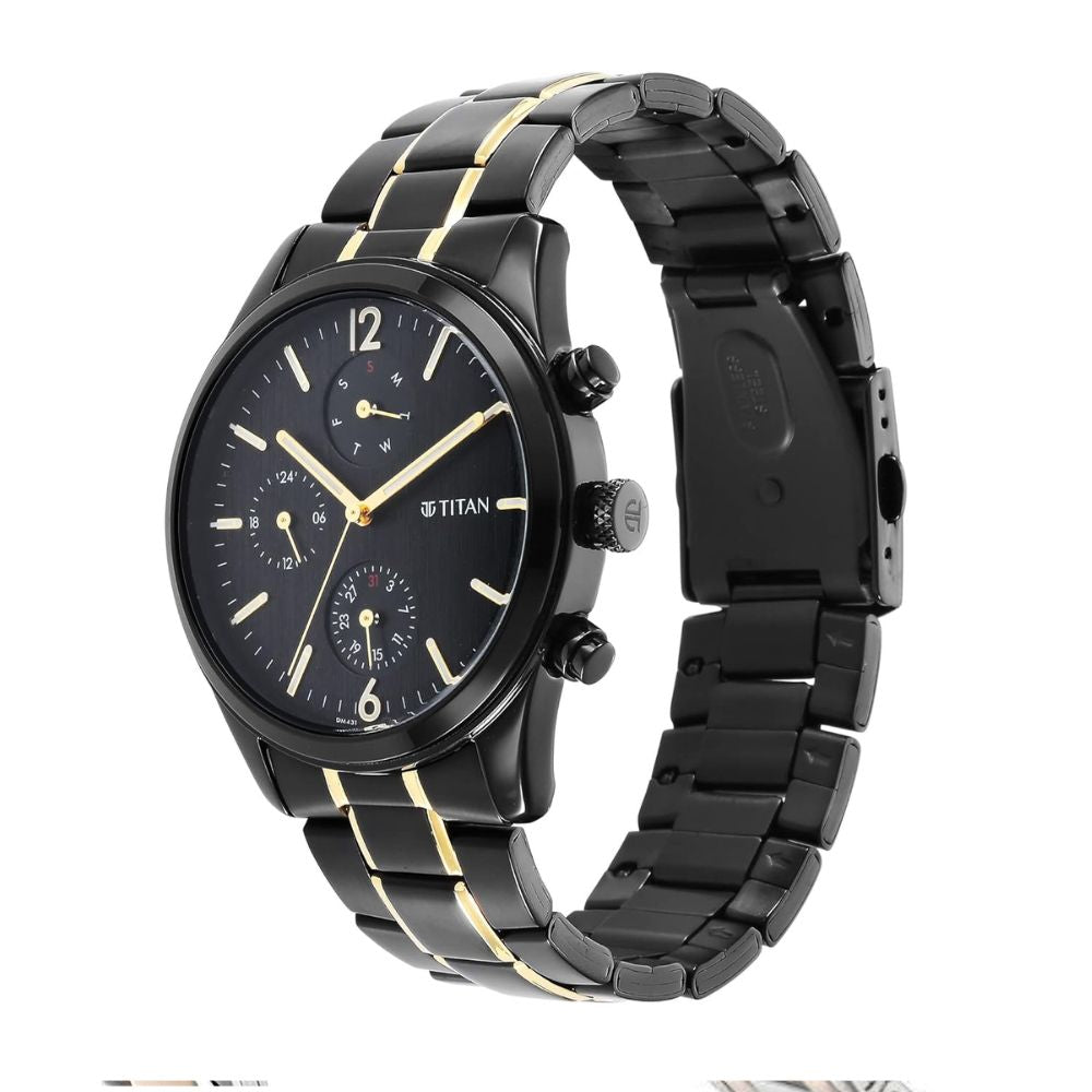 Titan Classique Black Men Watch 1805KM03
