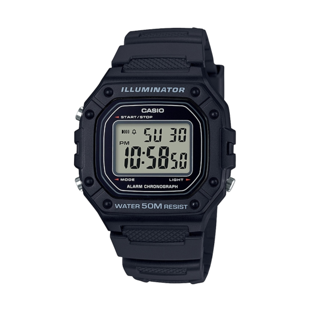 Casio Black Resin Strap Men's Watch W-218H-1AV, W-218H-1B | 10569210