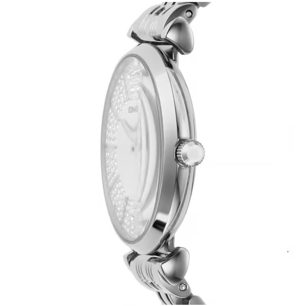 Emporio Armani Gianni T-Bar Women's Silver Dial Analog Watch AR11445