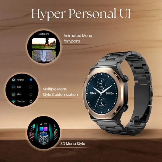 Titan Maestro Premium Black Strap Men's Smartwatch 90208KM02