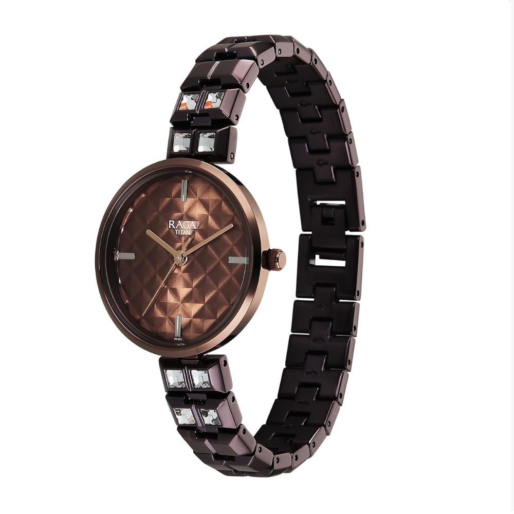 Titan Raga Contempore Brown Men's Watch 2775QM01