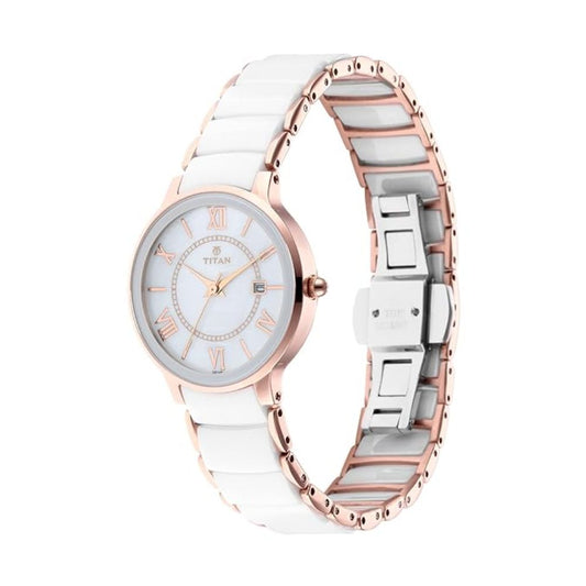 Titan Ceramic White Women's Watch 95016WD02