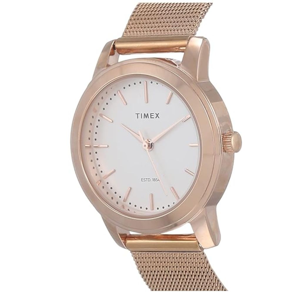 TIMEX Silver Rose Gold Women's Watch TW000W110