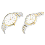 Timex Round 42mm White Dial Pair Watch TW00PR363