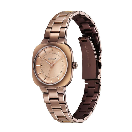 Titan Glamour Brown Women's Watch 95296QM01