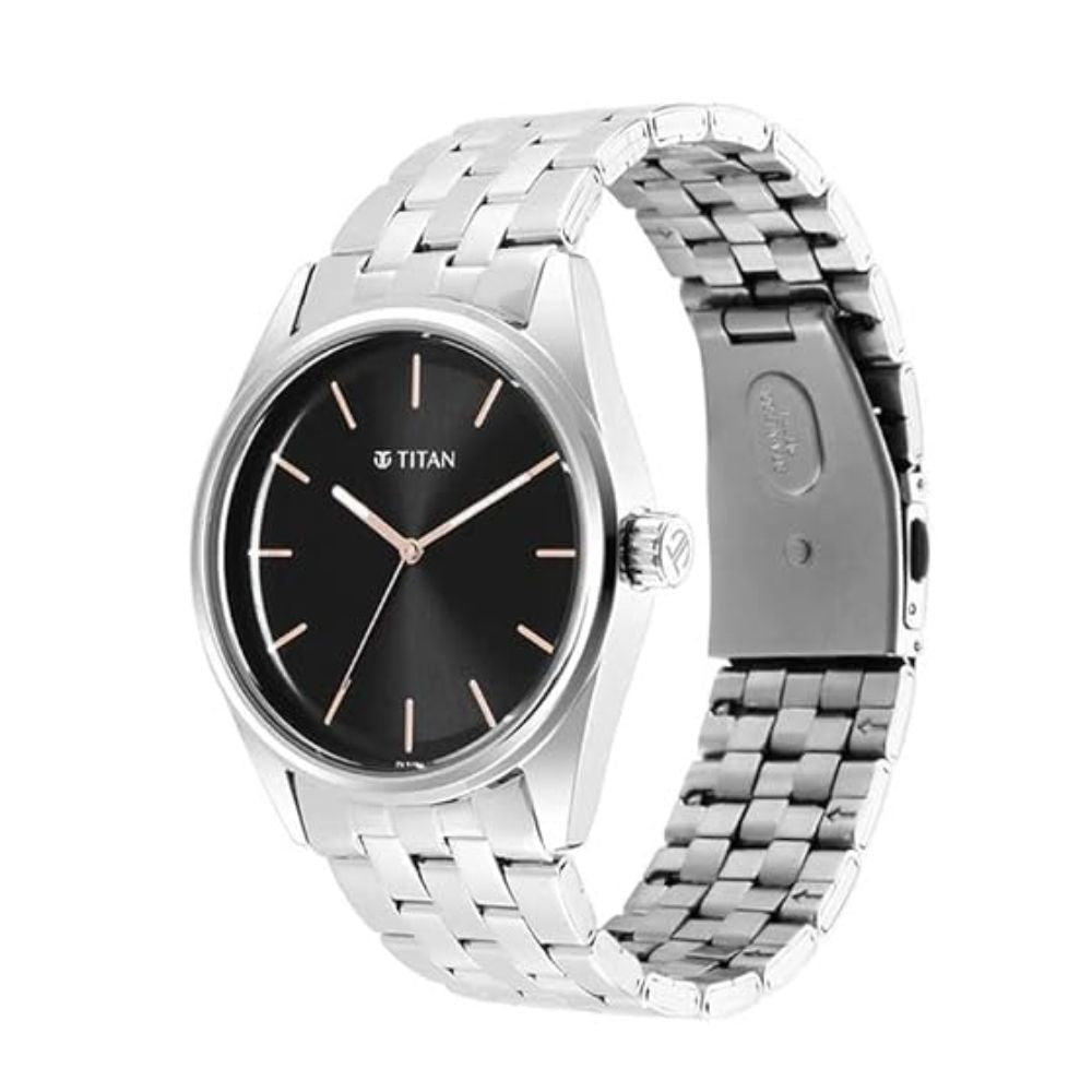 Titan Quartz Black Dial Men's Watch 1866SM01