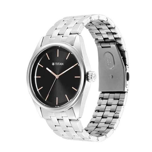 Titan Quartz Black Dial Men's Watch 1866SM01