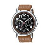 Casio brown leather strap men's watch MTP-E309L-5AV | 10531180