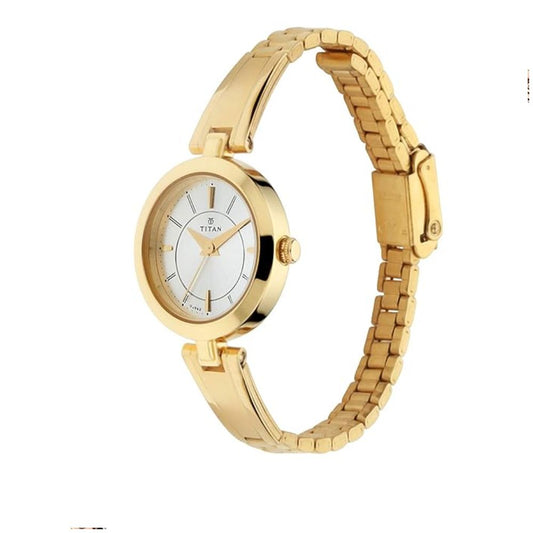 Titan Quartz White Women's Watch - 2598YM02