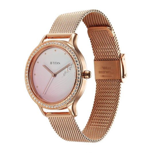 Titan Glam It Up Pink Women's Watch 2634WM05