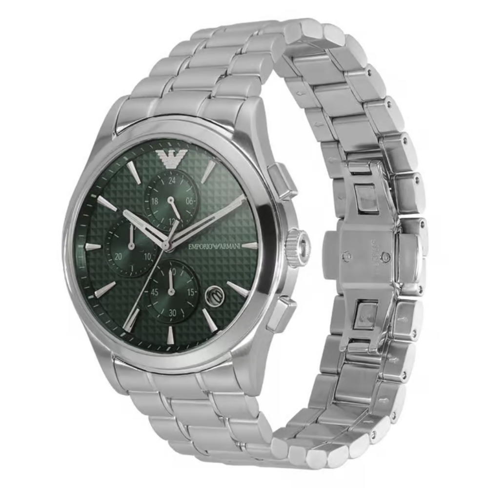 Emporio Armani Paolo Men's Green Dial Chronograph Watch AR11529