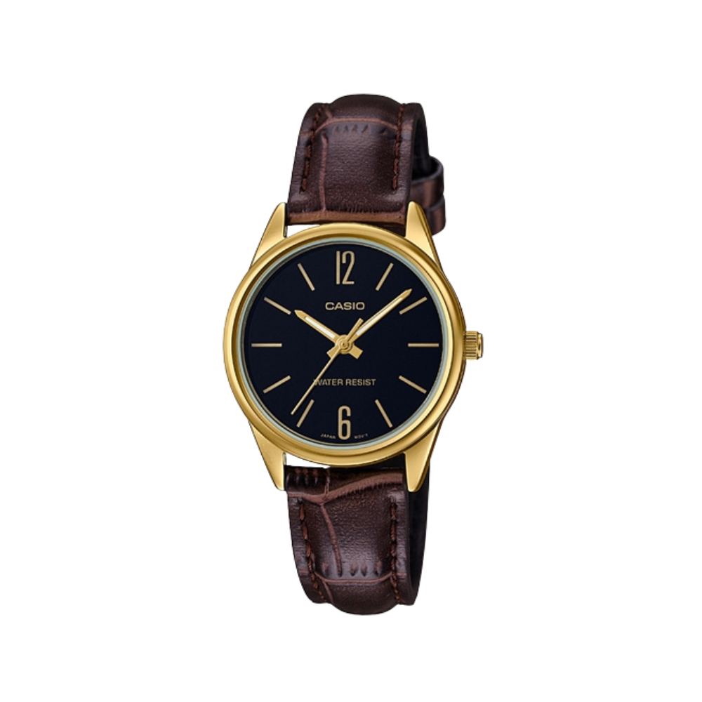 Casio Women's Brown Leather Strap Watch for LTP-V005GL-1B, LTP-V005GL-7B | 10558181