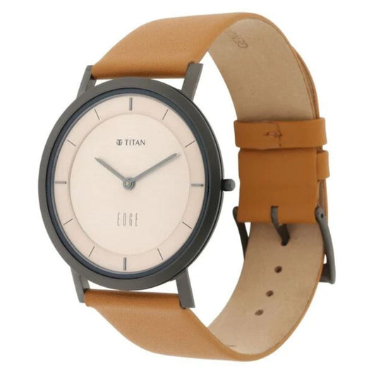 Titan Edge Beige Men's Watch 1595QL01