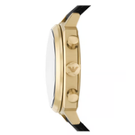 Emporio Armani Black Dial Men's Quartz Analog Leather Watch AR11690