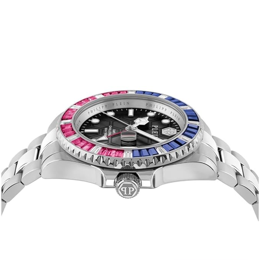 Philipp Plein GMT-I Challenger Baguettes Black Dial Unisex Watch PWPZA0124