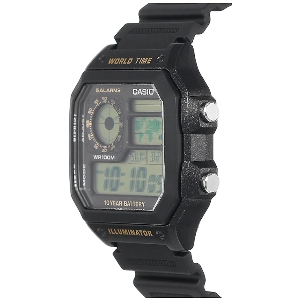 Casio Youth Series Black Dial Men Watch D098 AE-1200WH-1BVDF