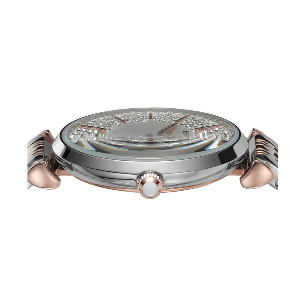 Emporio Armani Gianni T-Bar Silver Dial Women's Quartz Watch AR11537