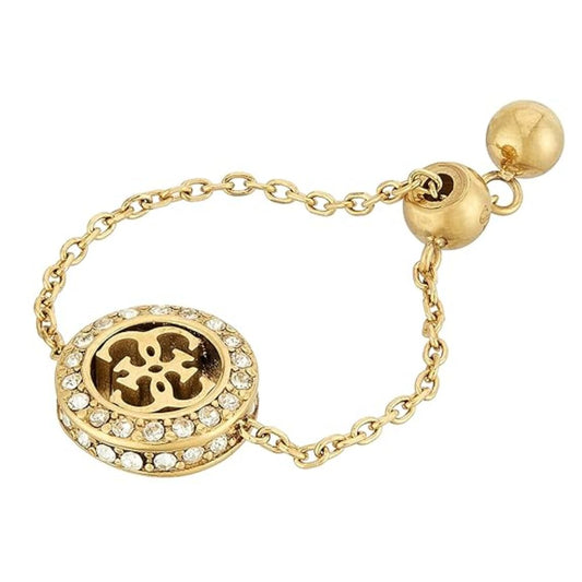 GUESS 4G Crush Gold-Plated Women's Ring UBR04158YG