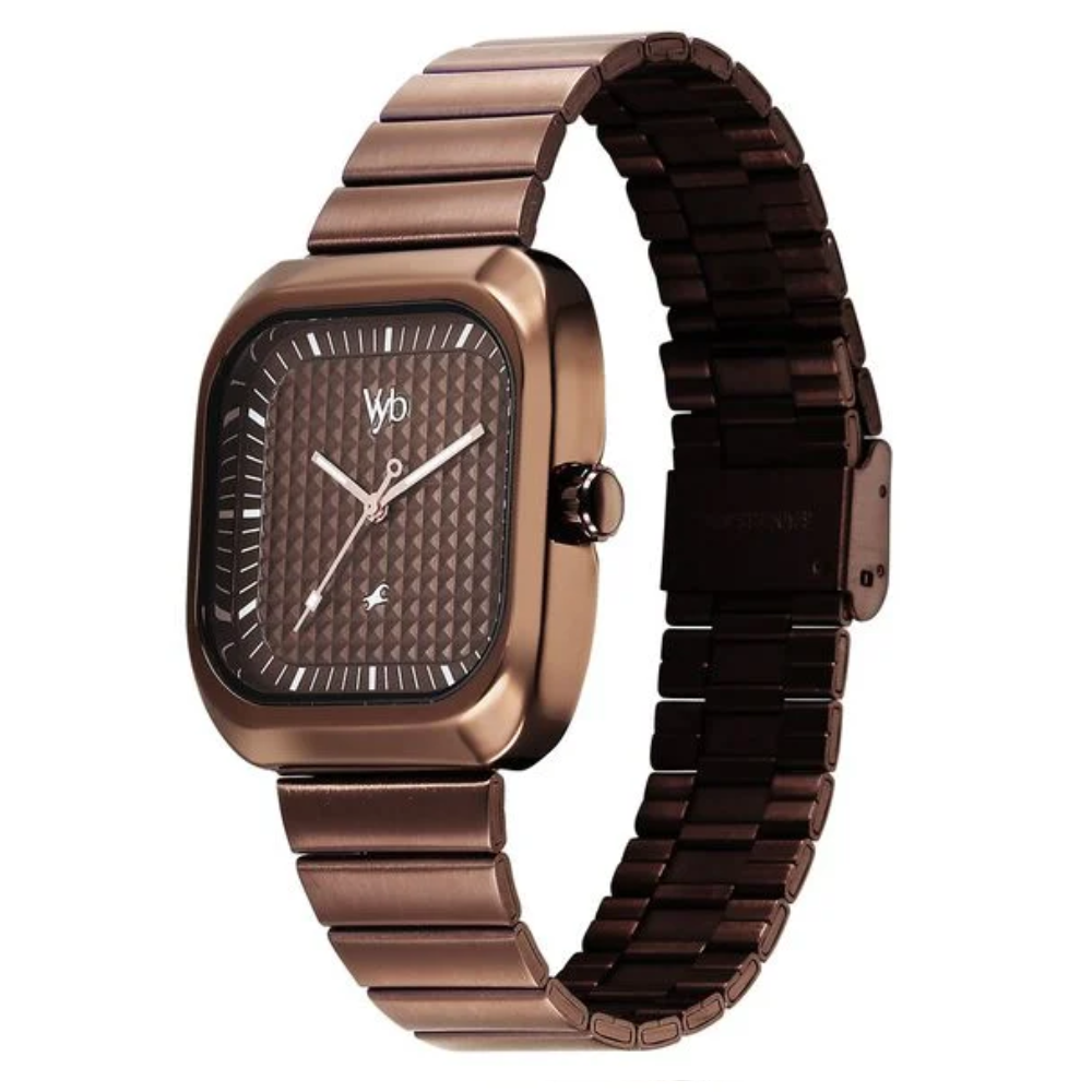 Fastrack Vyb Maverick Brown Dial Men's Watch FV30001QM03W