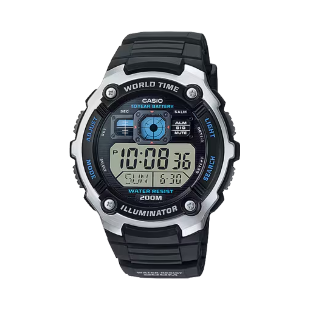 Casio Black Resin Strap Watch for AE-2000W-1AV, AE-2100W-1AV, WV-200A-1AV, WV-200E-1AV, WV-200U-1AV | 10302043