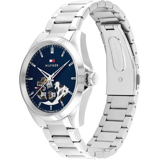 Tommy Hilfiger Blue Dial Men's Automatic Analog Metal Strap Watch TH1710716