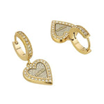 GUESS Love Me Tender Gold-Plated Women's Earrings UBE03239YGRH