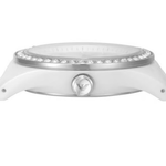 Emporio Armani Leo Silver Dial Women's Analog Ceramic Watch AR70014
