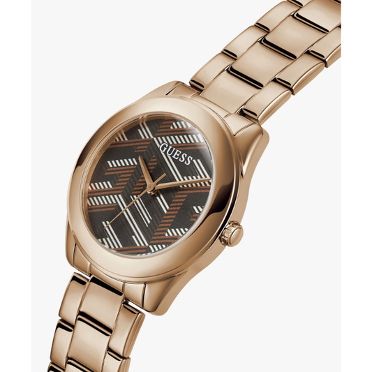 GUESS Cubed Rose Gold Women Watch GW0607L3
