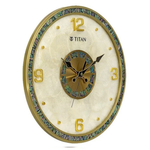 Titan Round Multi-Color Inlay Bezel Mother of Pearl Dial Wall Clock W0111MA01