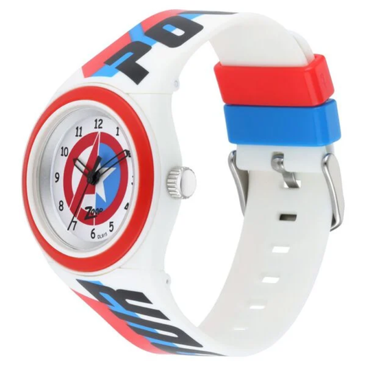 Zoop Marvel Avengers Red Dial & White Strap Boys Watch 4048PP45