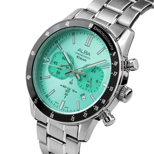 ALBA Contemporary Mint Green Dial Men's Watch AT3J83X1