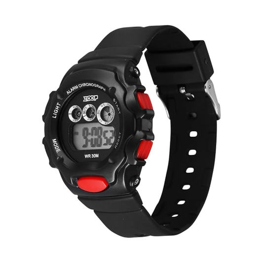 Zoop Digital Watch with Digital Dial & Black Strap for Boys Kids 26035PP05W