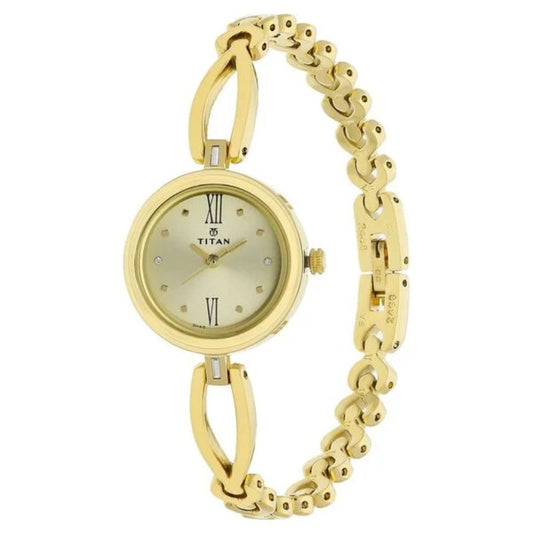 Titan Karishma Champagne Women's Watch 2601YM01
