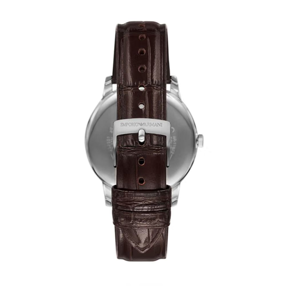 Emporio Armani Green Dial Men's Analog Leather Watch AR11672