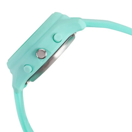 Zoop Silver Dial Green Strap Girls Kids Ana-Digi Watch 16046PP03