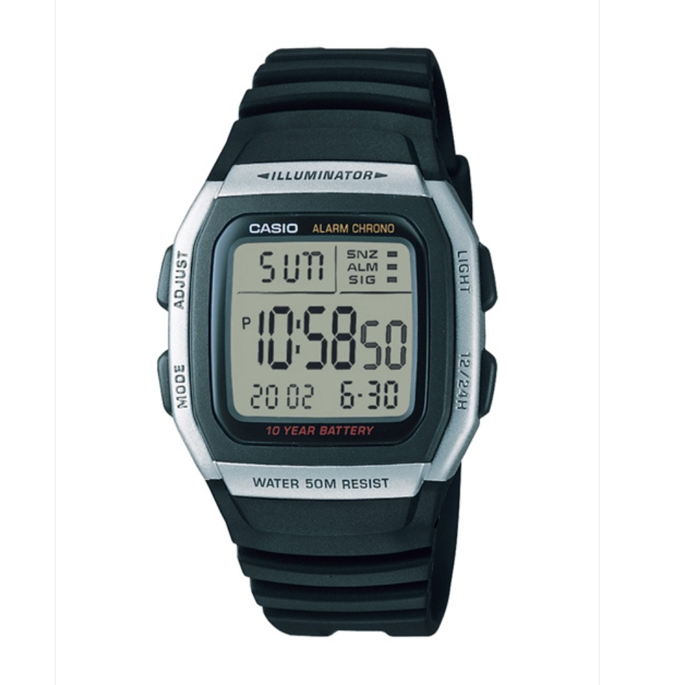 Casio Black Resin Strap Men's Watch W-96H-1AV, W-96H-1BV | 10076822