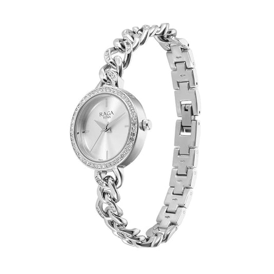 Titan Raga Showstopper Silver Women's Watch 95288SM01