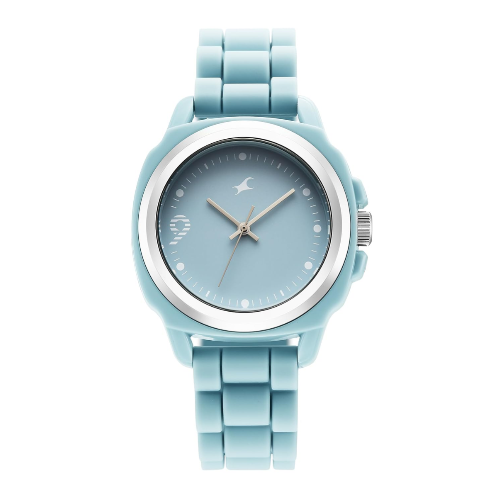 Fastrack Tees Hype Bounce Light Blue Dial Men Watch 38170PP03