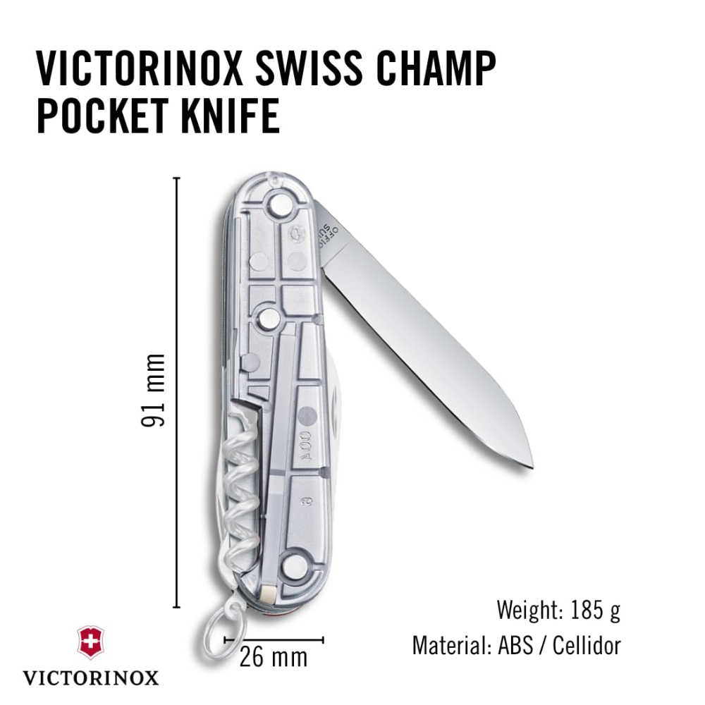 Victorinox Swiss Champ Grey Unisex Multi Utility Tool 1.6794.T7