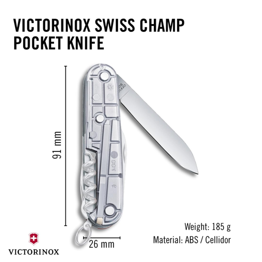 Victorinox Swiss Champ Grey Unisex Multi Utility Tool 1.6794.T7