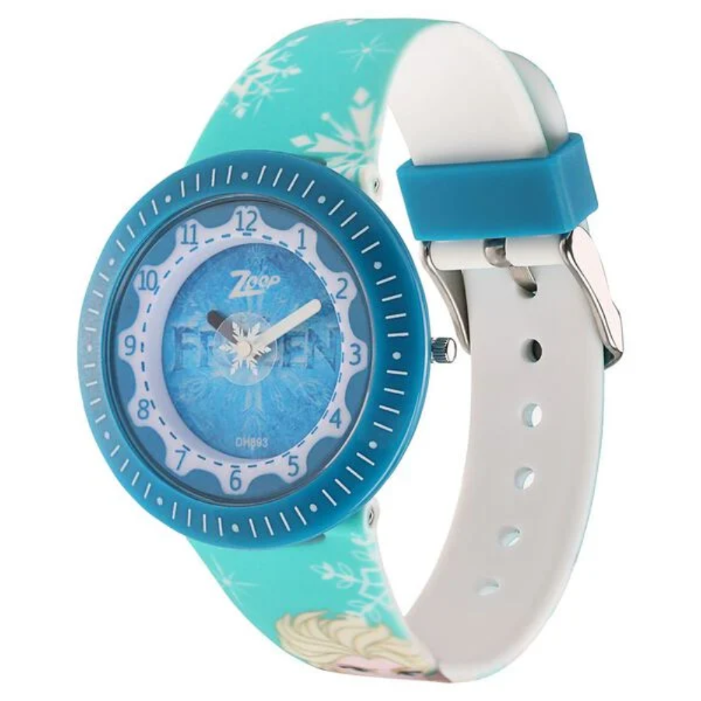 Zoop Disney Frozen Blue Dial Multicoloured Strap Analog Watch for Girls Kids NS26007PP06W