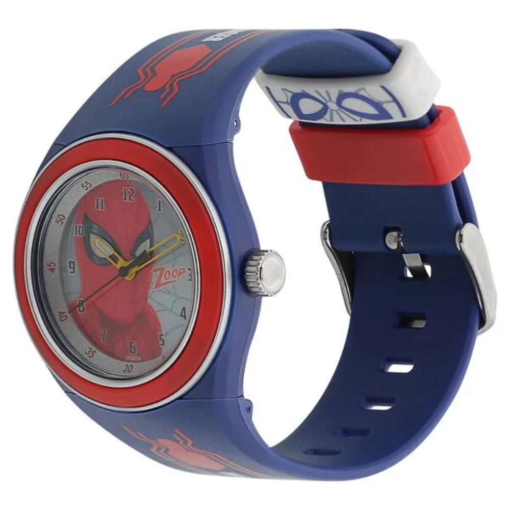 Zoop Marvel Spiderman Grey Dial Blue Strap Boys Kids Analogue Watch C4048PP12