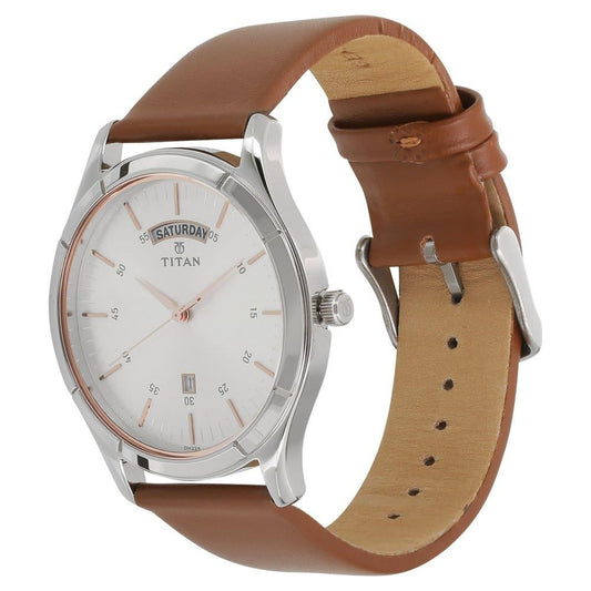 Titan Neo Silver Dial Men's Watch NT1767SL01