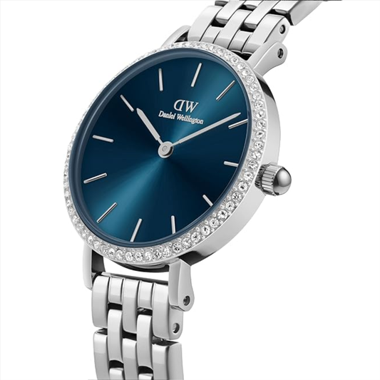 Daniel Wellington Petite Blue & Silver Women's Analog Watch DW00100664K