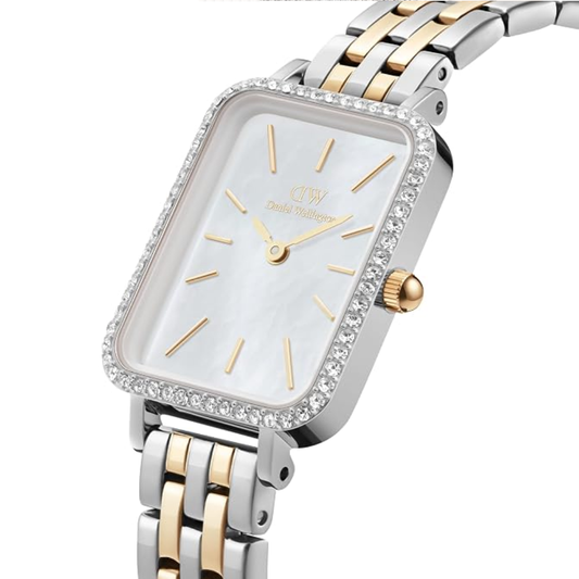 Daniel Wellington Quadro Silver & Gold Women's Watch DW00100671K