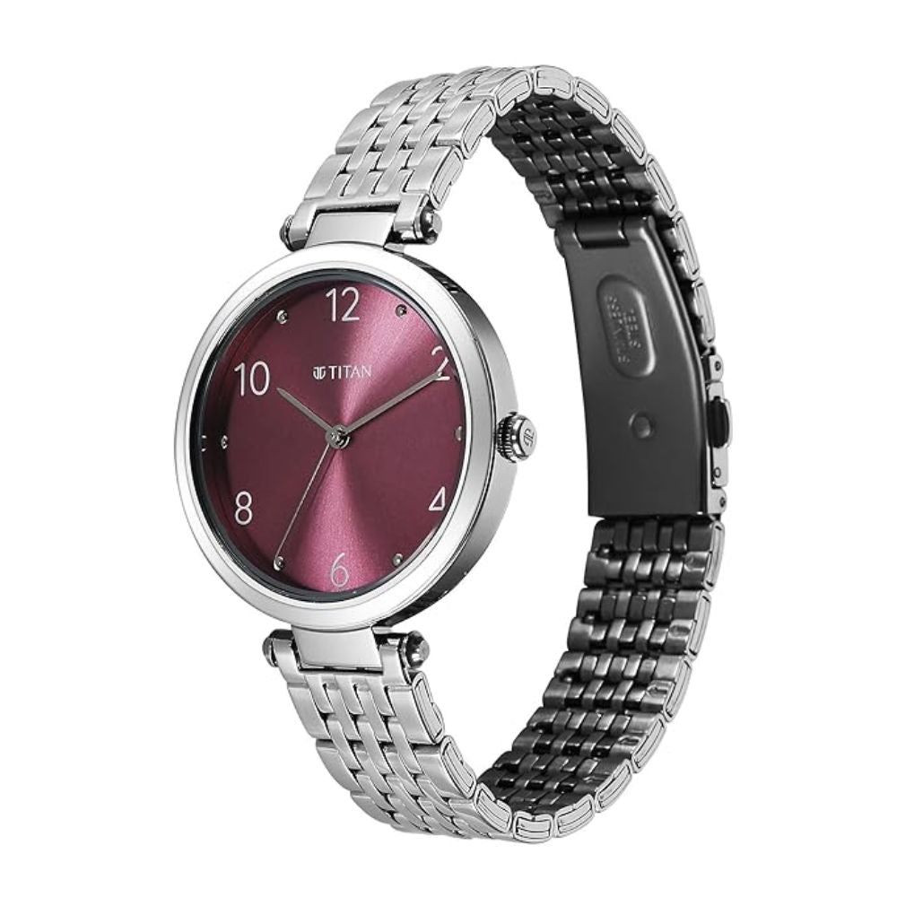 Titan Workwear Purple Dial Women's Watch 2783SM01
